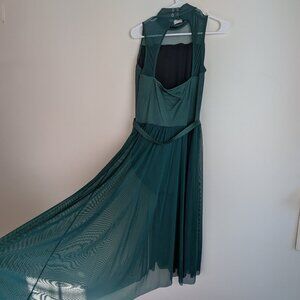 Green Dance Costume Mesh Leotard Weisman LA Adult Performance Swimsuit DIY